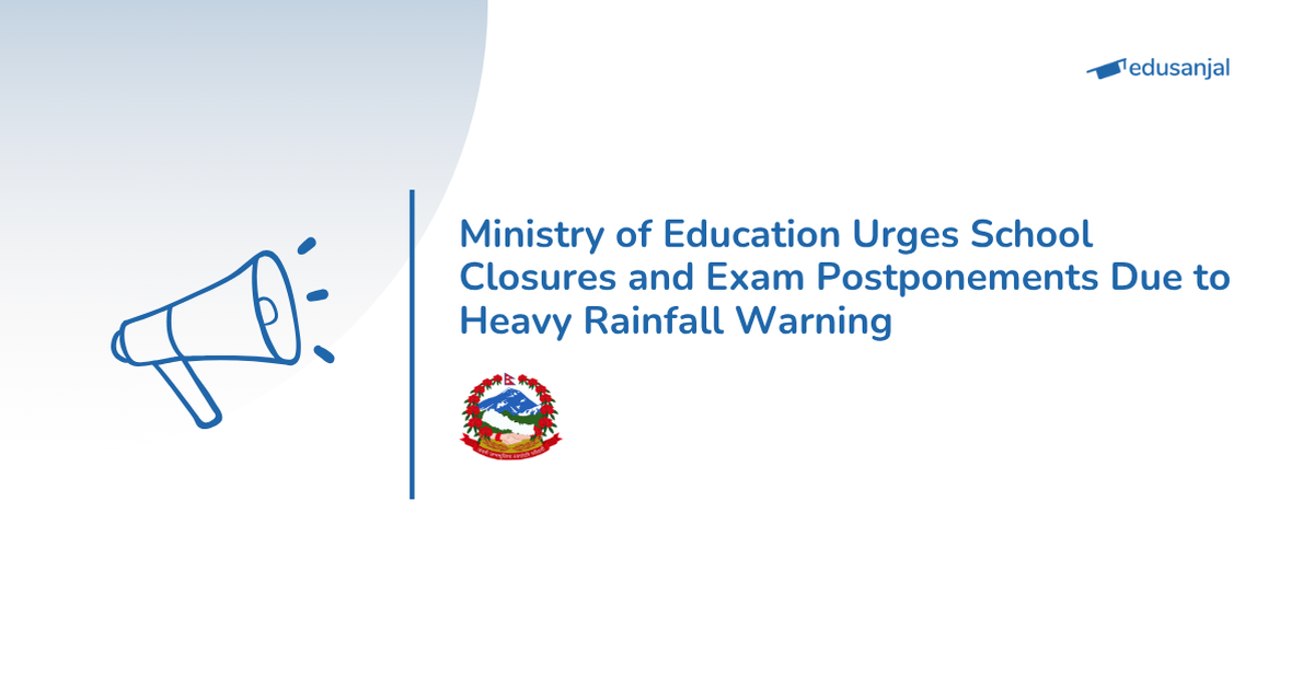 Ministry of Education Advises School Closures and Exam Postponements Amid Nepal Heavy Rain Warning
