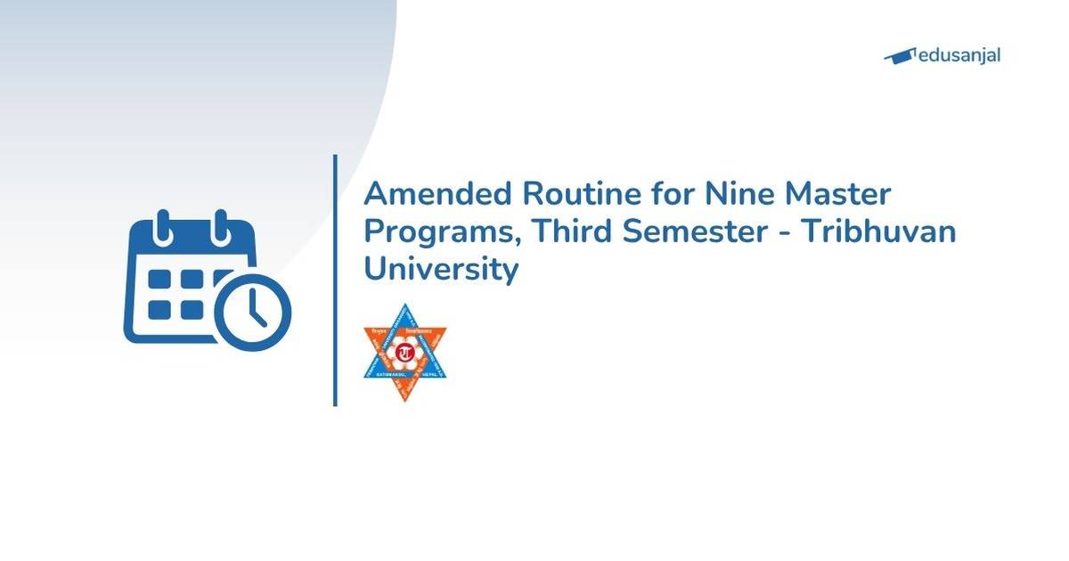 TU Faculty of Management Issues Revised Exam Schedule for Master's Third Semester