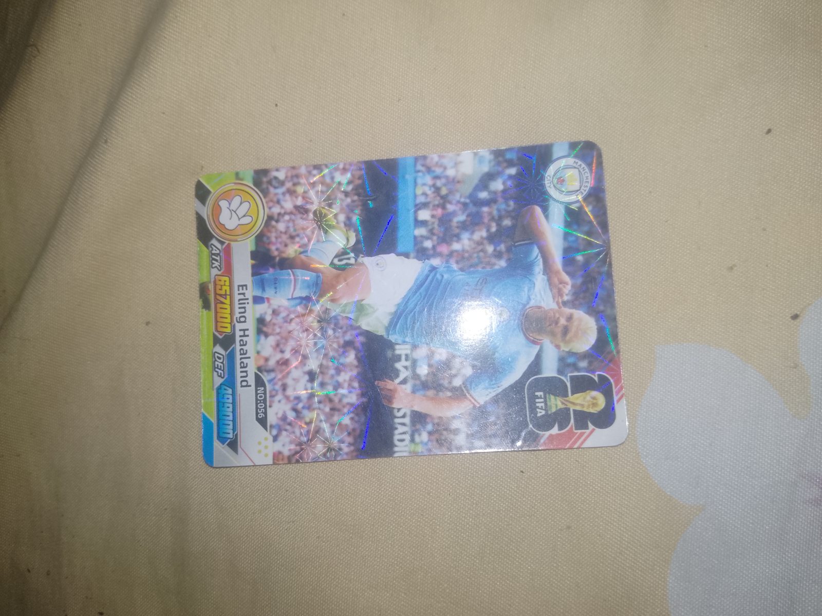Erling Haaland Manchester City Holographic Football Trading Card