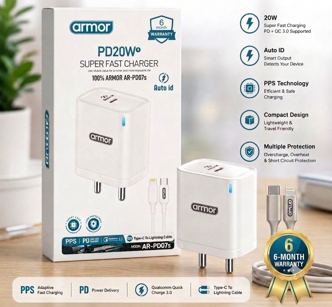 Armor 80W Super Fast Charger 2-in-1 Set (AR-PD06s)