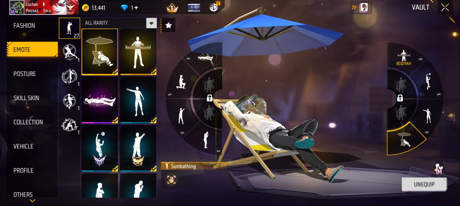 Free Fire Account Level 62 - High Likes & Rare Outfits