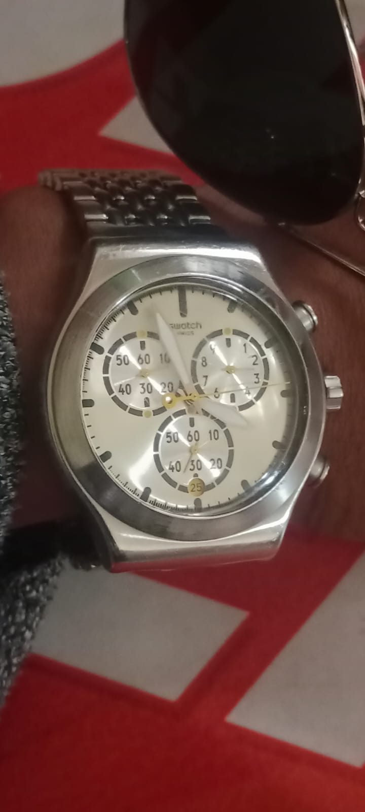 Swatch Irony Chronograph Swiss Watch (White Dial) - Vintage