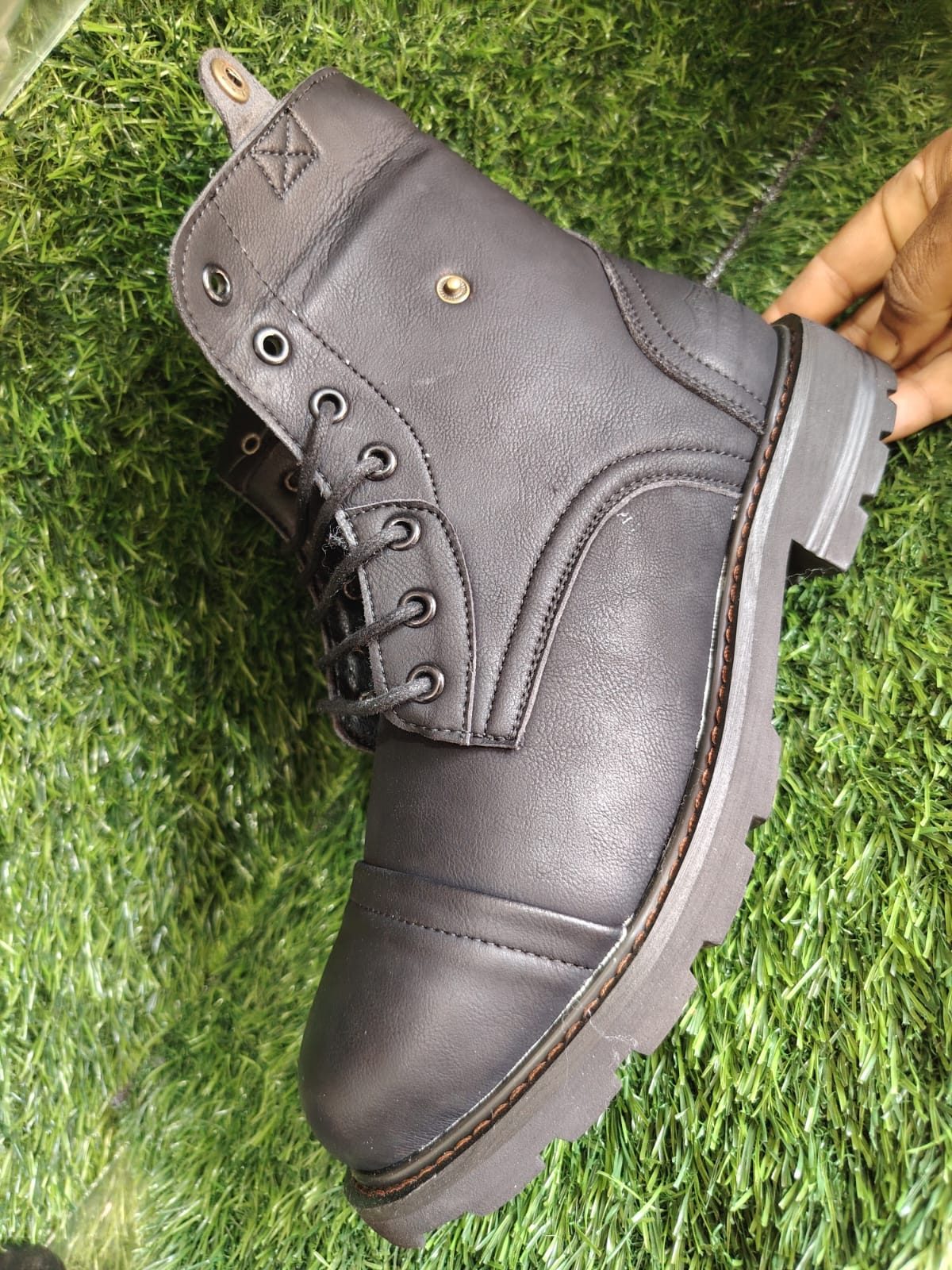 Harley Davidson Inspired Leather Boot - New, Rs 200 OFF