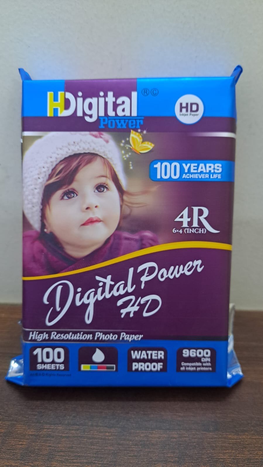 HD Digital Power 4R Glossy Photo Paper (6x4 inch, 100 sheets)