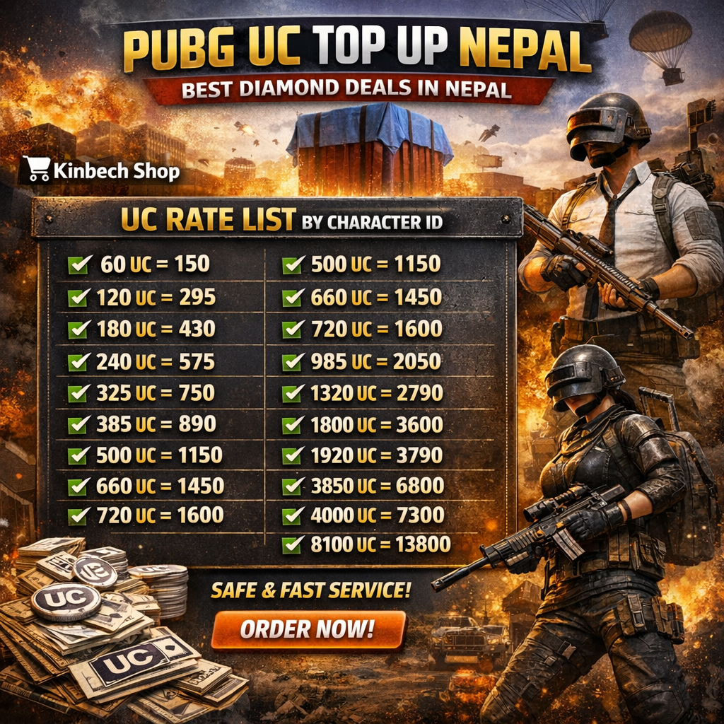 🎮 PUBG UC Top Up Nepal – Best UC Deals in Nepal
